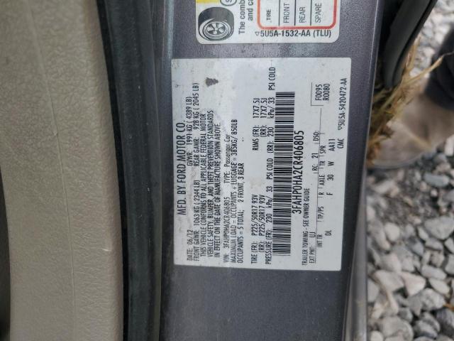 Photo 12 VIN: 3FAHP0HA2CR406805 - FORD FUSION 