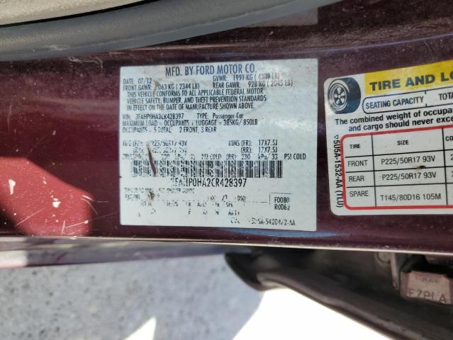 Photo 9 VIN: 3FAHP0HA2CR428397 - FORD FUSION SE 