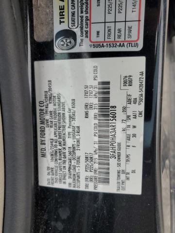 Photo 12 VIN: 3FAHP0HA3AR156018 - FORD FUSION 