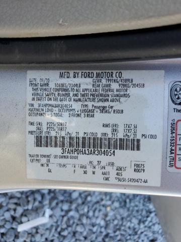 Photo 11 VIN: 3FAHP0HA3AR304054 - FORD FUSION 