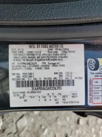 Photo 11 VIN: 3FAHP0HA3AR326393 - FORD FUSION SE 