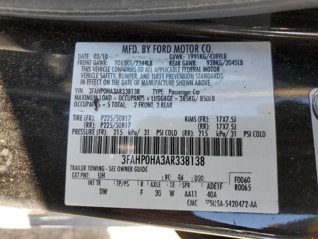 Photo 11 VIN: 3FAHP0HA3AR338138 - FORD FUSION 