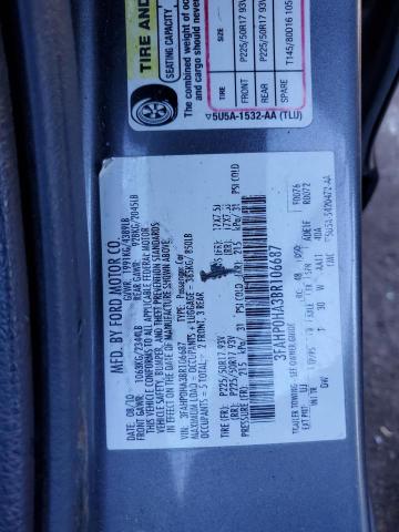 Photo 11 VIN: 3FAHP0HA3BR106687 - FORD FUSION SE 