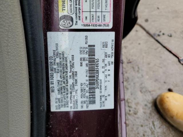 Photo 11 VIN: 3FAHP0HA3BR149765 - FORD FUSION SE 