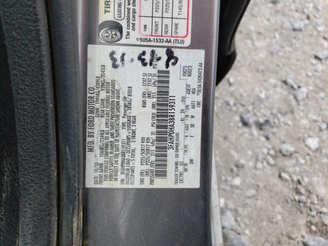 Photo 9 VIN: 3FAHP0HA3BR159311 - FORD FUSION SE 