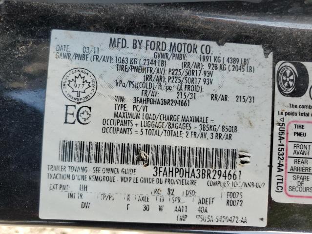 Photo 11 VIN: 3FAHP0HA3BR294661 - FORD FUSION 