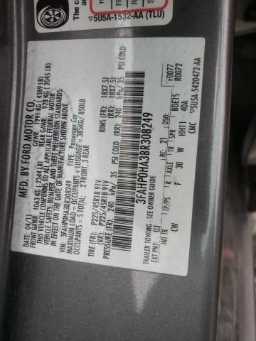 Photo 9 VIN: 3FAHP0HA3BR308249 - FORD FUSION SE 