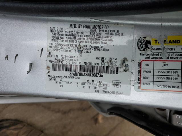 Photo 11 VIN: 3FAHP0HA3BR308736 - FORD FUSION SE 