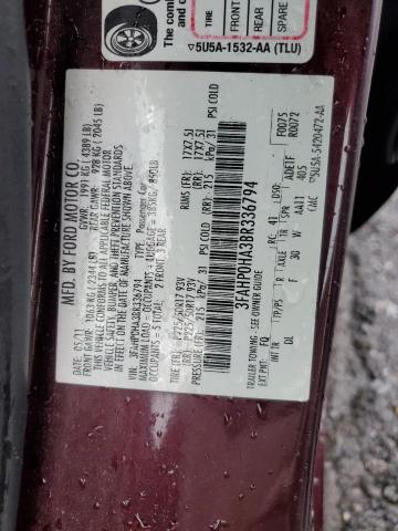 Photo 11 VIN: 3FAHP0HA3BR336794 - FORD FUSION SE 