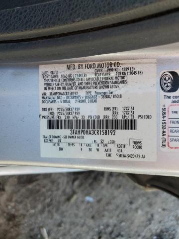 Photo 11 VIN: 3FAHP0HA3CR158192 - FORD FUSION SE 