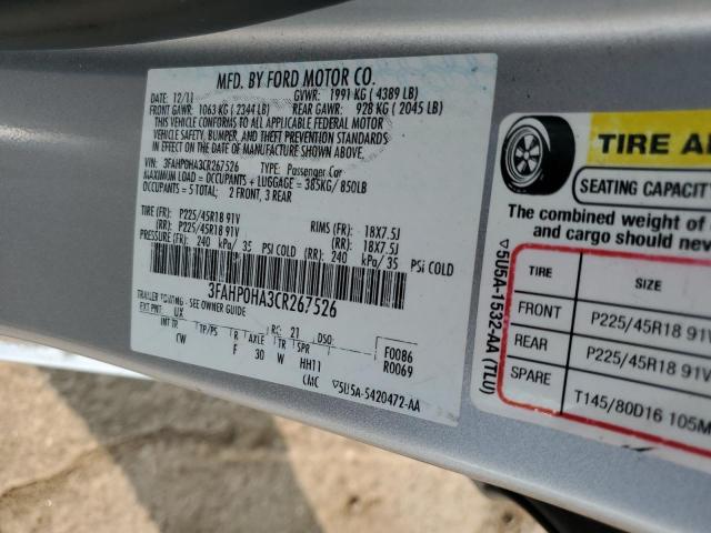 Photo 11 VIN: 3FAHP0HA3CR267526 - FORD FUSION SE 