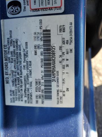 Photo 11 VIN: 3FAHP0HA4AR208935 - FORD FUSION SE 