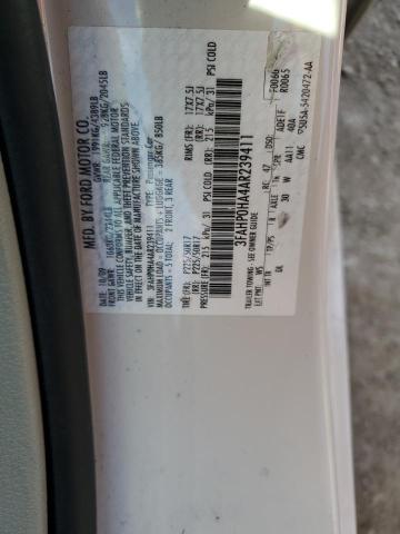 Photo 12 VIN: 3FAHP0HA4AR239411 - FORD FUSION SE 