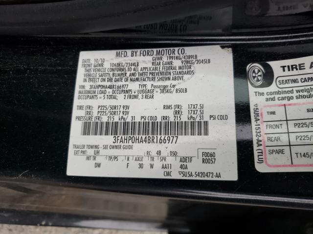 Photo 9 VIN: 3FAHP0HA4BR166977 - FORD FUSION SE 