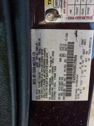 Photo 12 VIN: 3FAHP0HA4BR328686 - FORD FUSION SE 