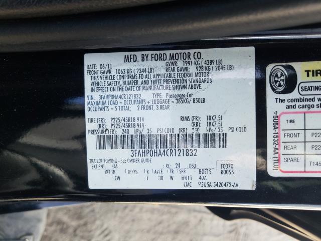 Photo 9 VIN: 3FAHP0HA4CR121832 - FORD FUSION SE 