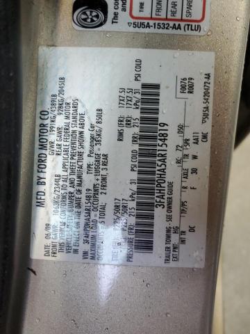 Photo 12 VIN: 3FAHP0HA5AR154819 - FORD FUSION SE 