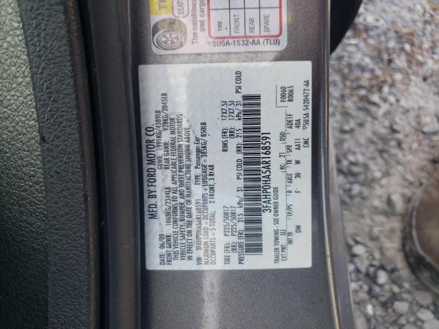 Photo 9 VIN: 3FAHP0HA5AR168591 - FORD FUSION SE 