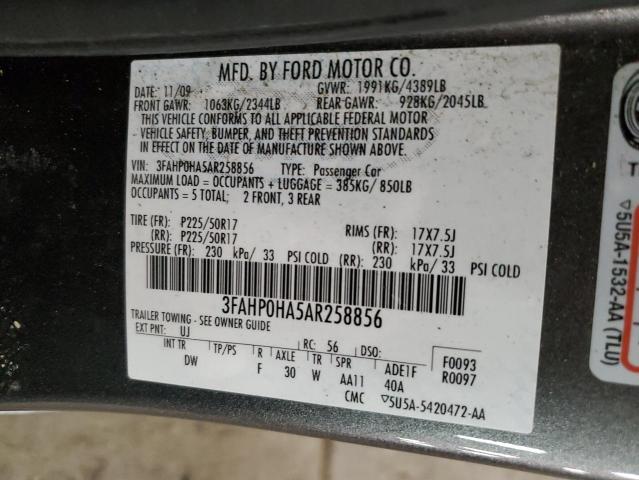 Photo 9 VIN: 3FAHP0HA5AR258856 - FORD FUSION SE 