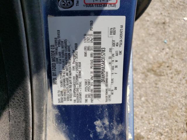 Photo 11 VIN: 3FAHP0HA5AR315783 - FORD FUSION SE 