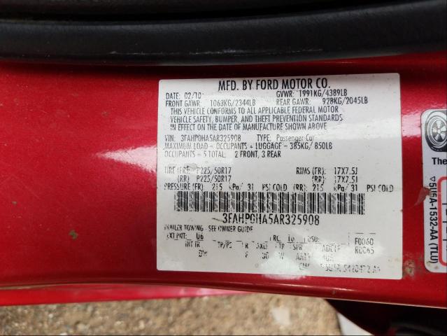 Photo 9 VIN: 3FAHP0HA5AR325908 - FORD FUSION SE 