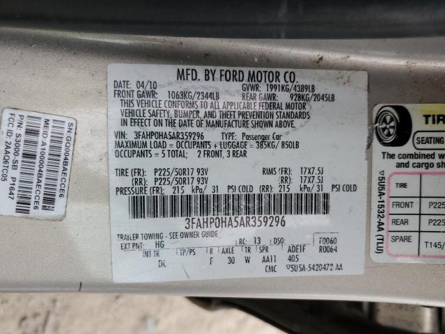 Photo 11 VIN: 3FAHP0HA5AR359296 - FORD FUSION 