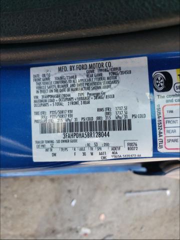 Photo 9 VIN: 3FAHP0HA5BR128044 - FORD FUSION SE 