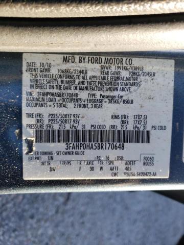 Photo 9 VIN: 3FAHP0HA5BR170648 - FORD FUSION SE 