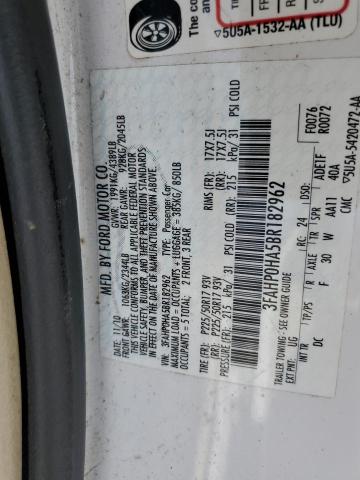 Photo 11 VIN: 3FAHP0HA5BR182962 - FORD FUSION SE 