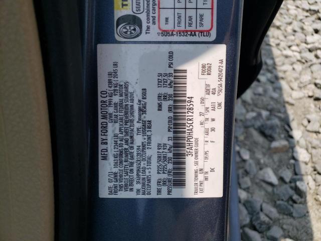 Photo 11 VIN: 3FAHP0HA5CR128594 - FORD FUSION SE 