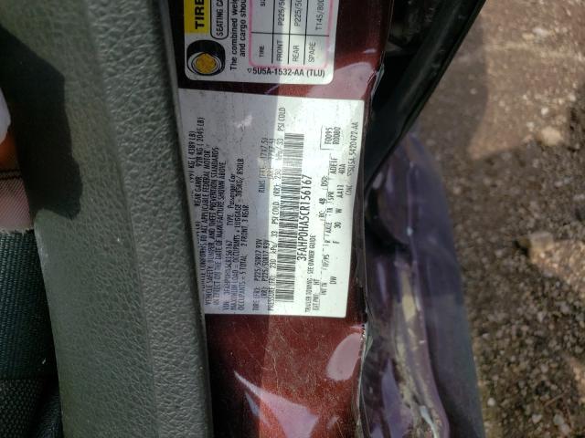 Photo 9 VIN: 3FAHP0HA5CR156167 - FORD FUSION SE 