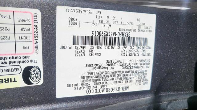 Photo 9 VIN: 3FAHP0HA5CR290015 - FORD FUSION SE 