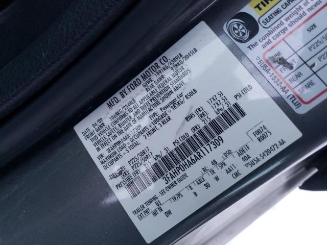 Photo 9 VIN: 3FAHP0HA6AR117309 - FORD FUSION SE 