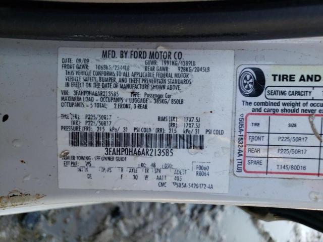 Photo 9 VIN: 3FAHP0HA6AR213585 - FORD FUSION SE 