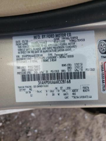 Photo 11 VIN: 3FAHP0HA6AR328168 - FORD FUSION SE 