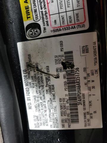 Photo 11 VIN: 3FAHP0HA6AR351756 - FORD FUSION SE 