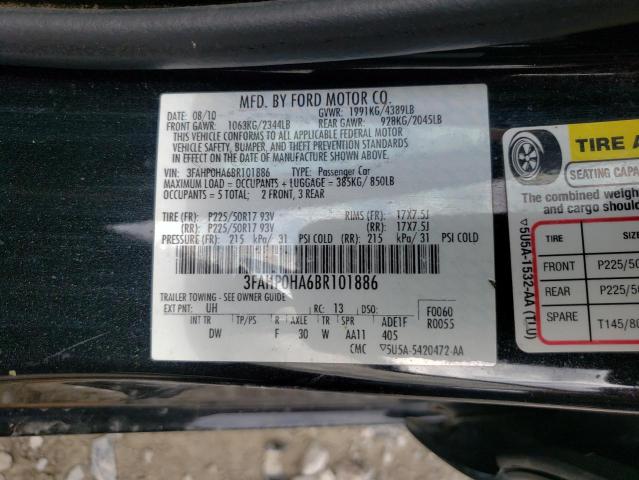 Photo 9 VIN: 3FAHP0HA6BR101886 - FORD FUSION SE 