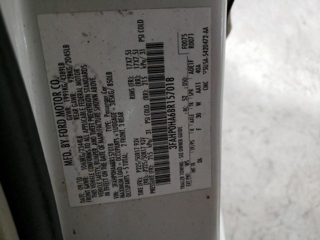 Photo 11 VIN: 3FAHP0HA6BR157018 - FORD FUSION 