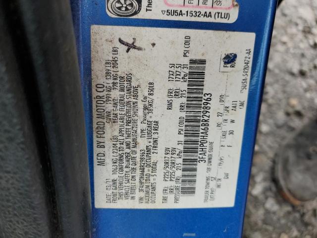 Photo 11 VIN: 3FAHP0HA6BR298963 - FORD FUSION SE 