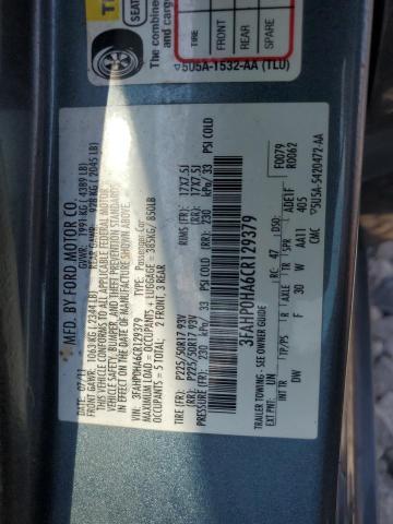 Photo 11 VIN: 3FAHP0HA6CR129379 - FORD FUSION SE 