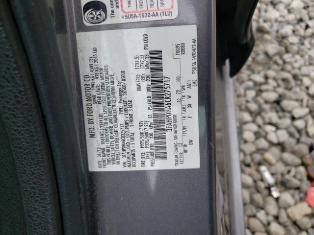 Photo 11 VIN: 3FAHP0HA6CR275717 - FORD FUSION SE 