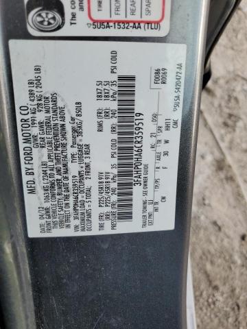 Photo 12 VIN: 3FAHP0HA6CR359519 - FORD FUSION SE 