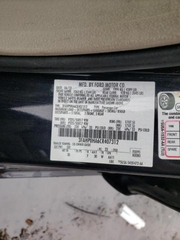 Photo 9 VIN: 3FAHP0HA6CR407312 - FORD FUSION SE 