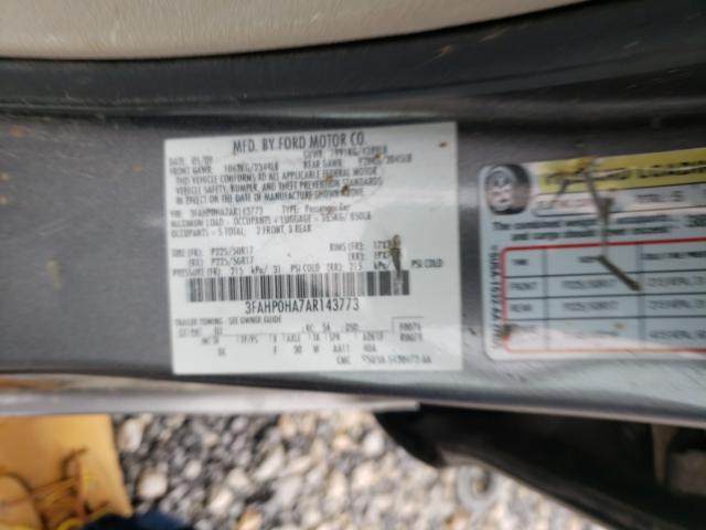 Photo 9 VIN: 3FAHP0HA7AR143773 - FORD FUSION SE 