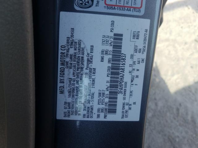 Photo 9 VIN: 3FAHP0HA7AR165837 - FORD FUSION SE 