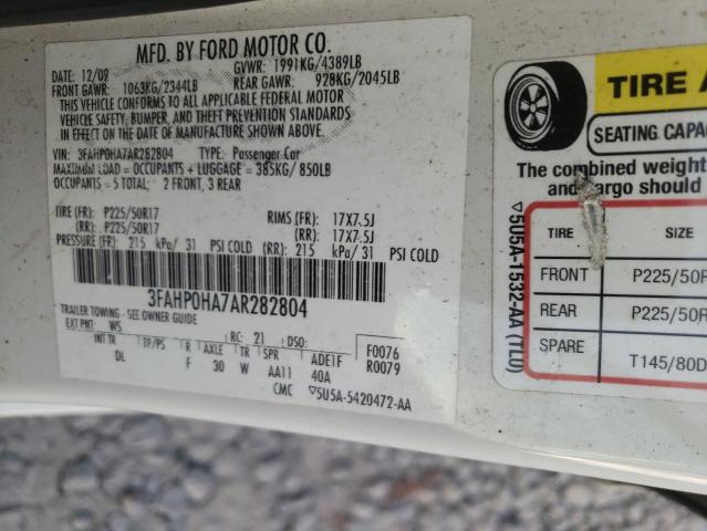 Photo 9 VIN: 3FAHP0HA7AR282804 - FORD FUSION SE 