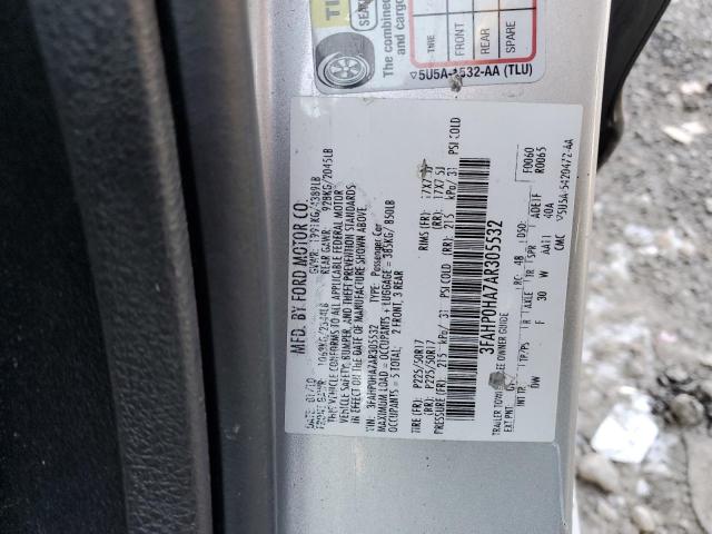 Photo 11 VIN: 3FAHP0HA7AR305532 - FORD FUSION 