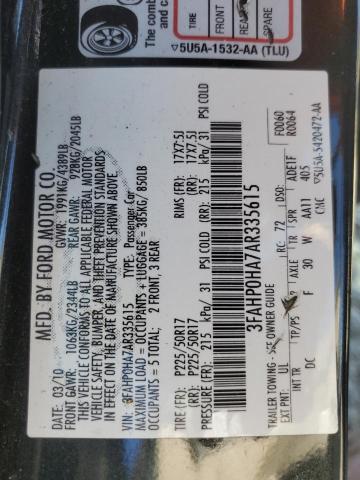 Photo 11 VIN: 3FAHP0HA7AR335615 - FORD FUSION SE 