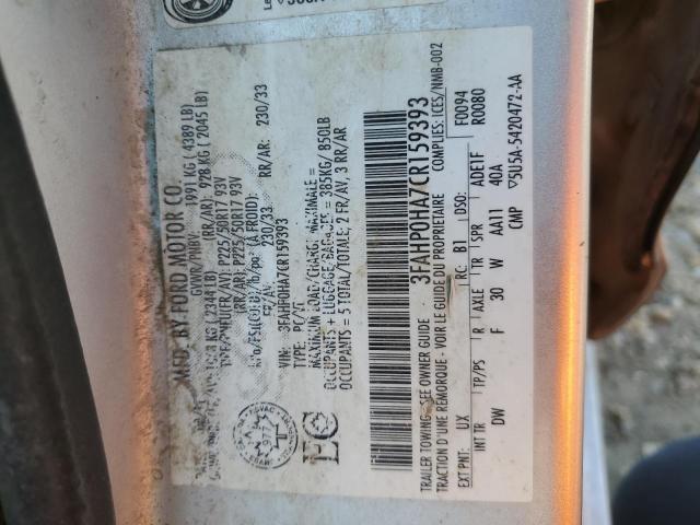 Photo 11 VIN: 3FAHP0HA7CR159393 - FORD FUSION SE 