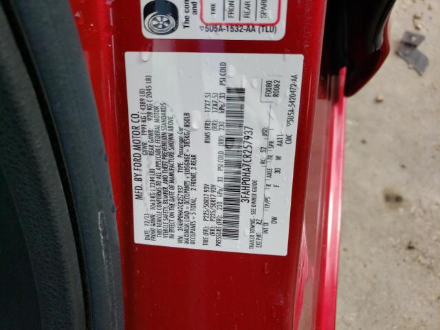 Photo 11 VIN: 3FAHP0HA7CR257937 - FORD FUSION SE 